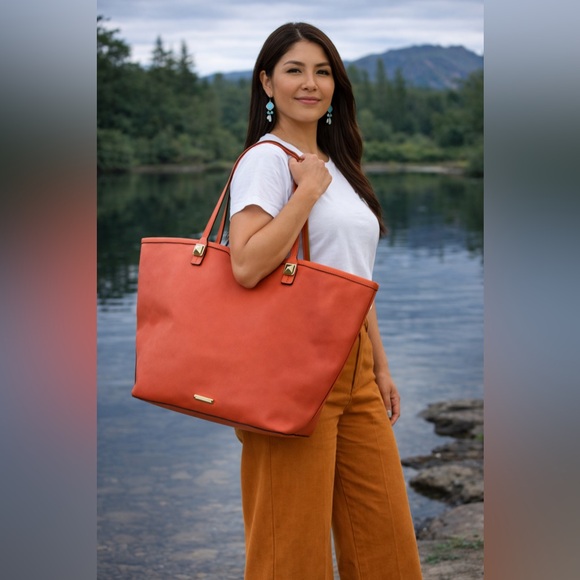 Rebecca Minkoff Handbags - Rebecca Minkoff Everywhere Leather Vibrant Coral Tote